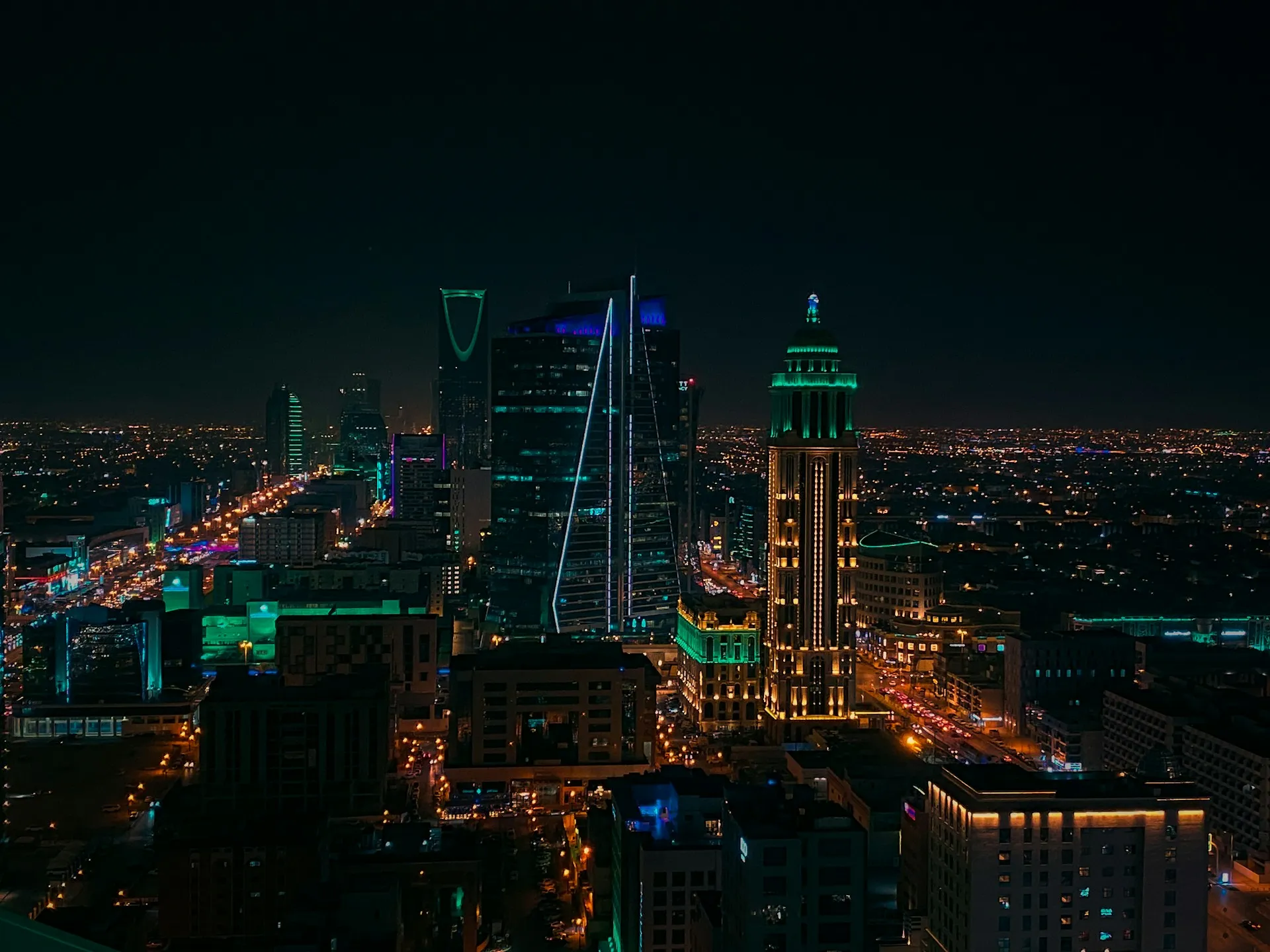 Riyadh skyline at night